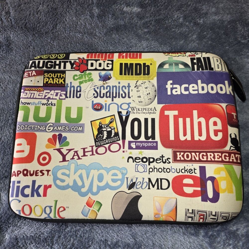 Neoprene Tablet / iPad Case w/ Y2K Advertising - Rare!